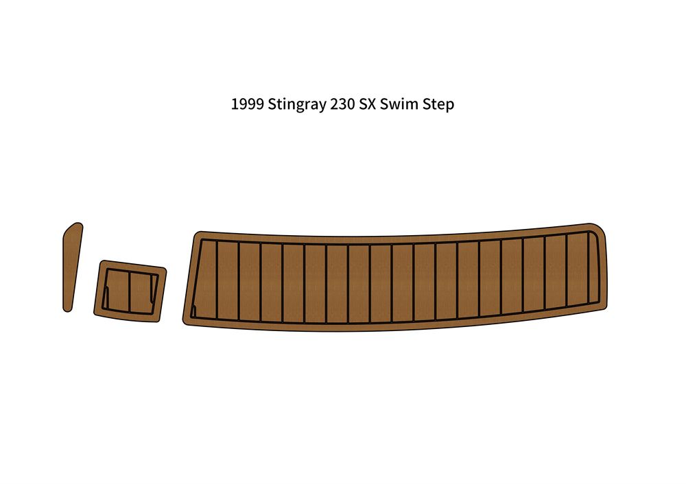 1999 Stingray 230 SX Swim Platform Step Pad Boat EVA Foam Teak Deck Floor Mat SeaDek MarineMat Gatorstep Style Self Adhesive - Image 1