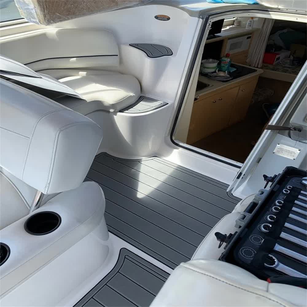 2000 Bayliner 2855 Swim Platform Cockpit Boat EVA Faux Foam Teak Deck Floor Pad - Image 5