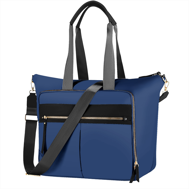 Travel Bag - Women's Travel Bag - Sports & Fitness Bag - Yoga Bag - Sports Bag - Carry-On Luggage - Waterproof & Durable - 40x21x34 cm - Dry/Wet Separation Luggage - Weekend Bag - Dark blue - Image 1