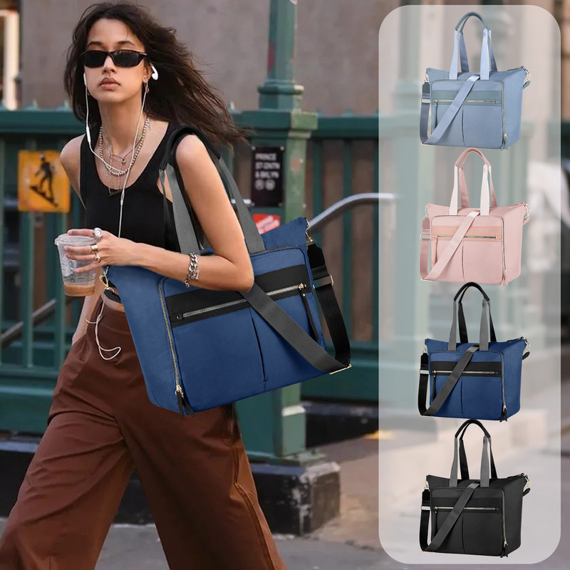 Travel Bag - Women's Travel Bag - Sports & Fitness Bag - Yoga Bag - Sports Bag - Carry-On Luggage - Waterproof & Durable - 40x21x34 cm - Dry/Wet Separation Luggage - Weekend Bag - Dark blue - Image 8
