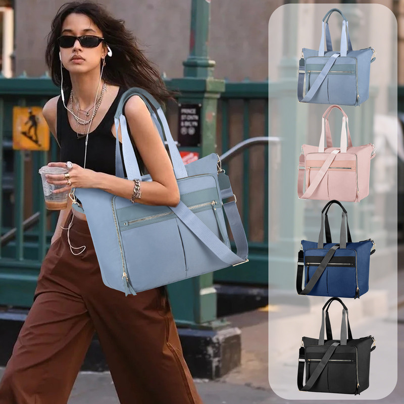 Travel Bag - Women's Travel Bag - Sports & Fitness Bag - Yoga Bag - Sports Bag - Carry-On Luggage - Waterproof & Durable - 40x21x34 cm - Dry/Wet Separation Luggage - Weekend Bag - sky blue - Image 6