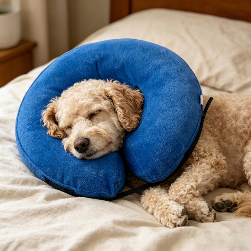 Inflatable Dog Cone Collar Alternative, Soft Dog Cone for Small Medium Large Dogs and Cats, Neck Recovery ECollar After Surgery,L - Image 5