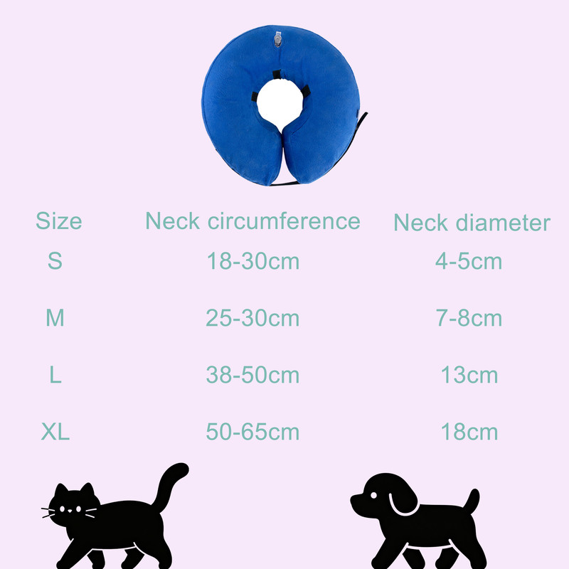 Inflatable Dog Cone Collar Alternative, Soft Dog Cone for Small Medium Large Dogs and Cats, Neck Recovery ECollar After Surgery,S - Image 7