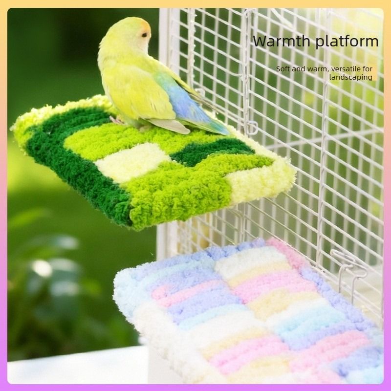 Thick Fleece Warm Heated Bird Perch Stand Winter Foot Warmer Toy for Parakeets Lovebirds - Image 2