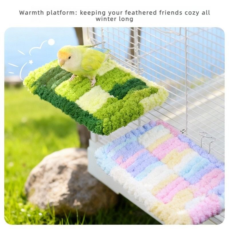 Thick Fleece Warm Heated Bird Perch Stand Winter Foot Warmer Toy for Parakeets Lovebirds - Image 3