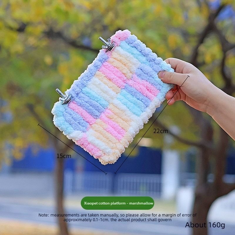 Thick Fleece Warm Heated Bird Perch Stand Winter Foot Warmer Toy for Parakeets Lovebirds GREEN - Image 2