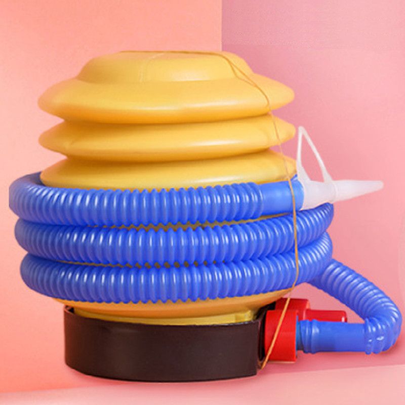 Portable foot-operated air pump, dual-port pump for both inflation and deflation, universal pump for balloons, swim rings, and inflatable toys, versatile air pump for parties and swimming gear, 95cm hose - Image 1