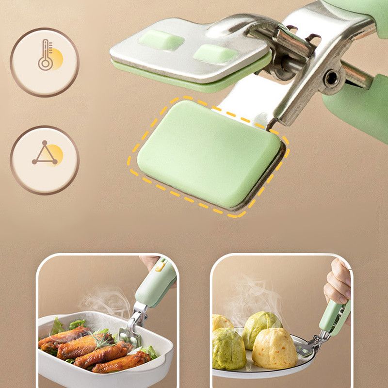 Multi-angle heat-resistant bowl tongs, stainless steel hanging storage heat-resistant bowl tongs, multifunctional kitchen plate tongs, kitchen tool for handling hot food - Image 2