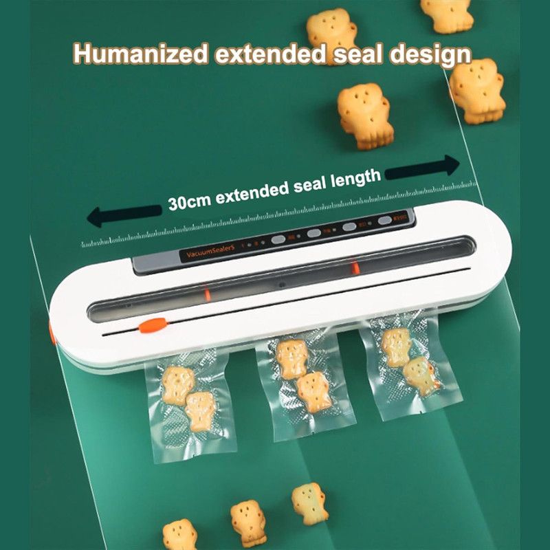 Home Vacuum Sealer, All-in-One Automatic Food Preservation Machine for Dry and Wet Items, 30cm Extended Sealing Vacuum Packer, One-Touch Vacuuming to Prevent Odor Transfer and Leaks, Compatible with External Vacuuming, Spot Vacuuming, Dry, and Wet Modes—W - Image 2