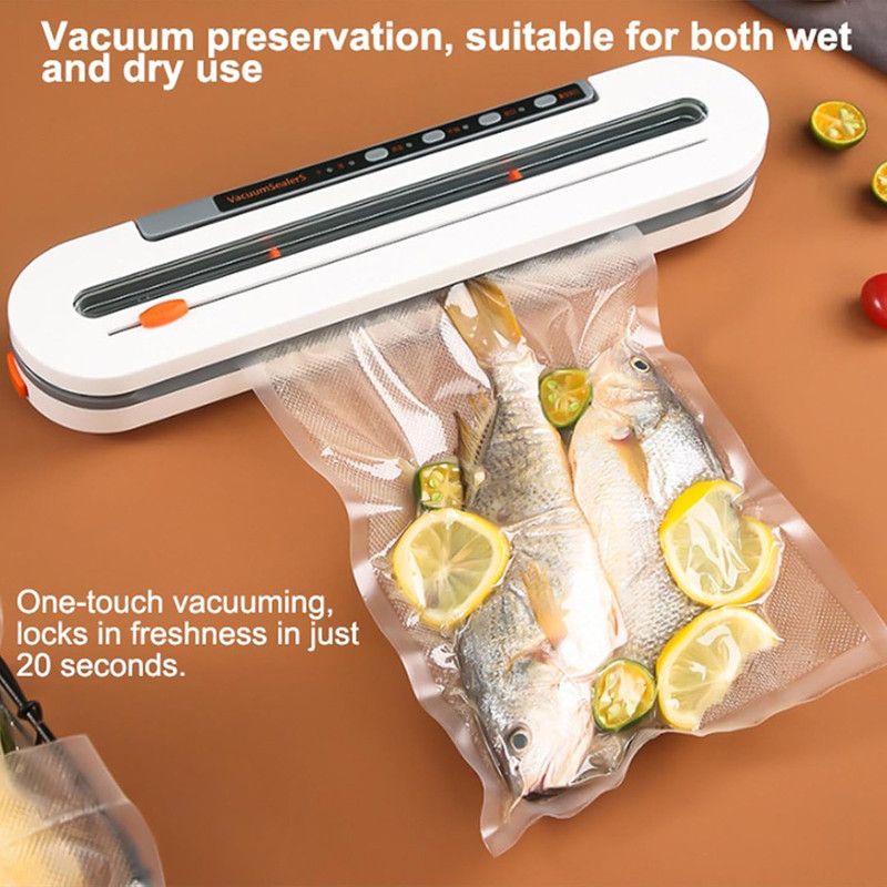 Home Vacuum Sealer, All-in-One Automatic Food Preservation Machine for Dry and Wet Items, 30cm Extended Sealing Vacuum Packer, One-Touch Vacuuming to Prevent Odor Transfer and Leaks, Compatible with External Vacuuming, Spot Vacuuming, Dry, and Wet Modes—W - Image 4
