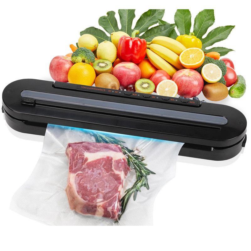 Home Vacuum Sealer, All-Purpose Automatic Food Preservation Machine for Dry and Wet Items, 30cm Extended Sealing Vacuum Packer, One-Touch Vacuuming to Prevent Odor Transfer and Leaks, Supports External Vacuuming, Spot Vacuuming, Dry, and Wet Modes - Black - Image 1