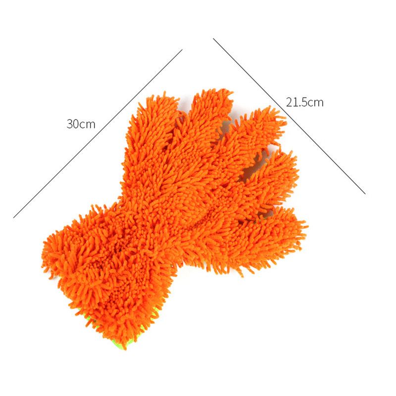 Double-Sided Chenille Car Wash Gloves, Paint-Safe Coral Fleece Car Cleaning Gloves, Five-Finger Design, Absorbs Water and Removes Dirt Easily, Car Cleaning Tools, Home and Car Cleaning Tools - Purple - Image 4