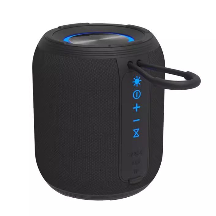 Outdoor Waterproof Portable Bluetooth Speaker, IPX5 Waterproof Subwoofer, 24-Hour Battery Life, RGB Lighting Wireless Speaker, Ideal for Camping and Home Use - Black - Image 1