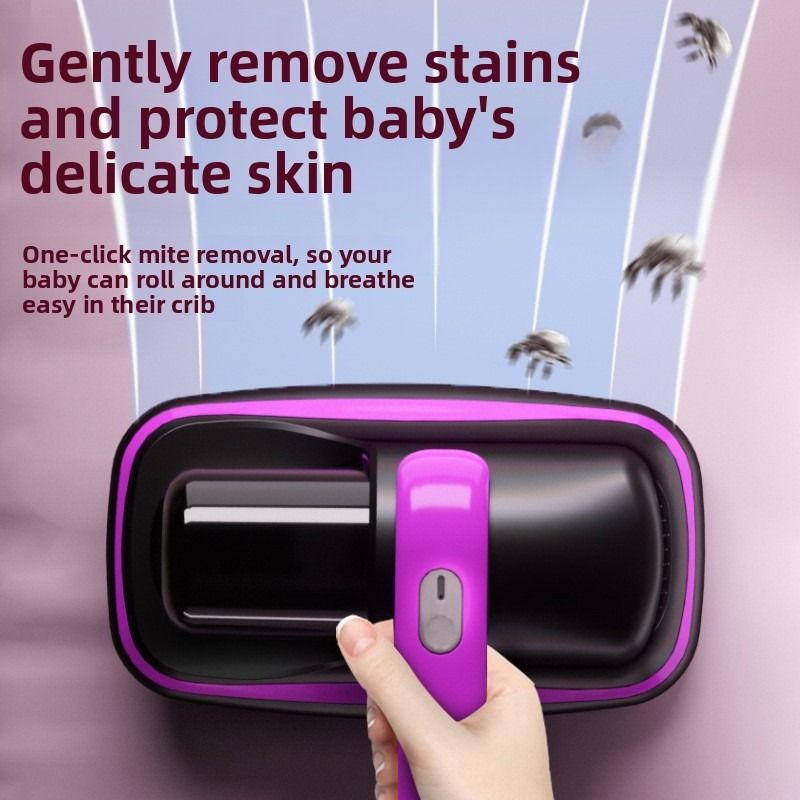 Home Wireless Dust Mite Remover, High-Powered Bed Vacuum, UV Sterilizing Fully Automatic Dust Mite Remover - Purple - Image 4