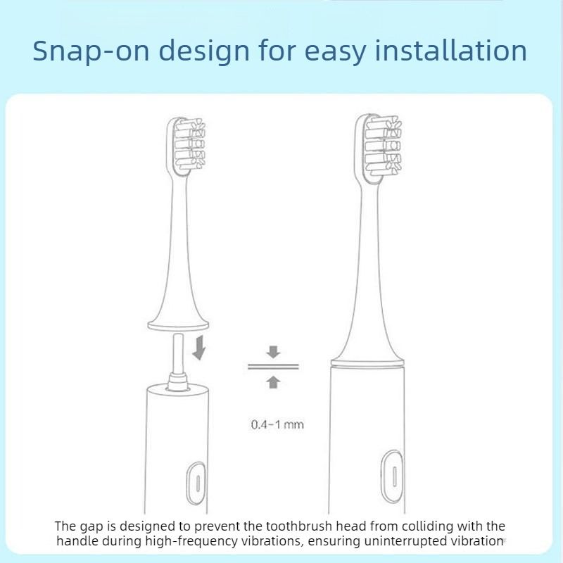 Compatible with replacement brush heads for multiple models of rotary electric toothbrushes. Choose from 5 styles with different functions. High-density, rounded soft-bristle universal brush head set—5-piece set - Image 5