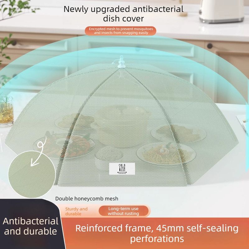 Foldable Mosquito-Proof Food Cover, Household Fly Screen, Fine-Mesh Breathable Dining Table Cover - Square - Image 4