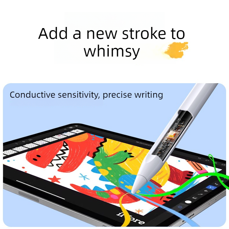 Magnetic iPad Capacitive Stylus, Compatible with Apple Tablets,  Replaceable Tip Drawing and Handwriting Stylus—3 Tips—White - Image 6