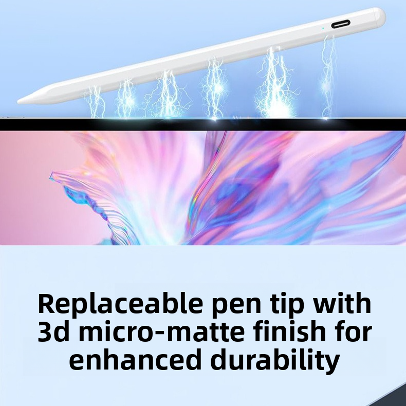 Magnetic iPad Capacitive Stylus, Compatible with Apple Tablets,  Replaceable Tip Drawing and Handwriting Stylus—3 Tips—White - Image 8