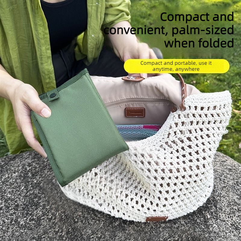 Portable Folding Outdoor Seat Cushion, Portable Insulated Seat Cushion for Camping, Picnics, and Hiking - Black - Image 6
