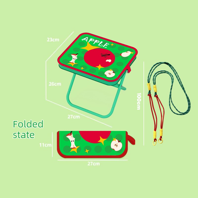 Portable folding camping chair,  versatile folding chair for outdoor fishing, waiting in line, and picnics - Green Apple Pa - Image 1