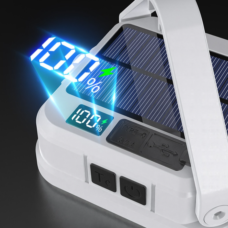 Solar Camping Light, 3-Level Color Temperature Adjustment, Waterproof Long-Lasting Outdoor Emergency Mood Light - White - Image 5