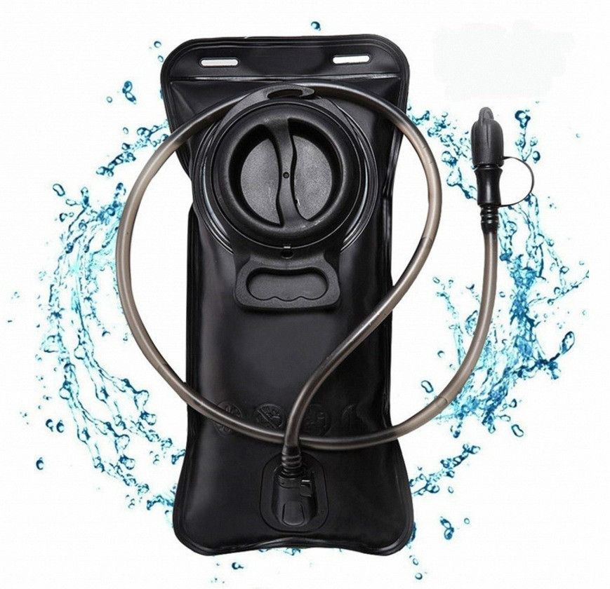 2L Outdoor Sports Hydration Pack, Portable Water Bladder for Running and Hiking, Food-Grade Water Bag - Black - Image 1