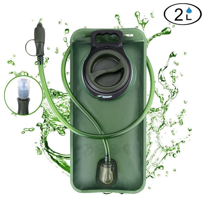 2L Outdoor Sports Hydration Pack, Portable Water Bladder for Running and Hiking, Food-Grade Water Bag - Green - Image 1