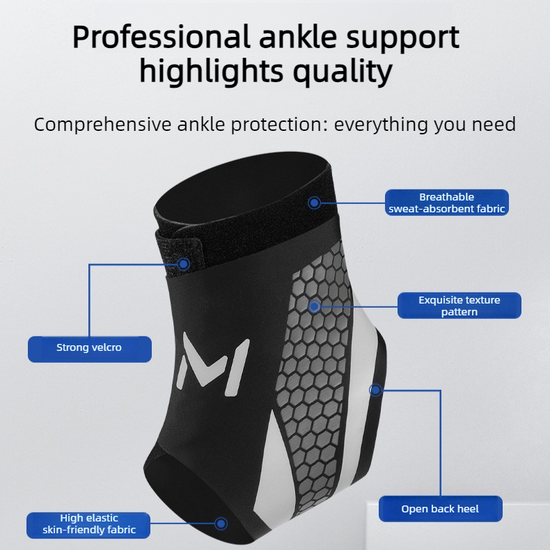 2-Pack Adjustable Compression Ankle Braces, Lightweight and Twist-Resistant - Purple - Image 4