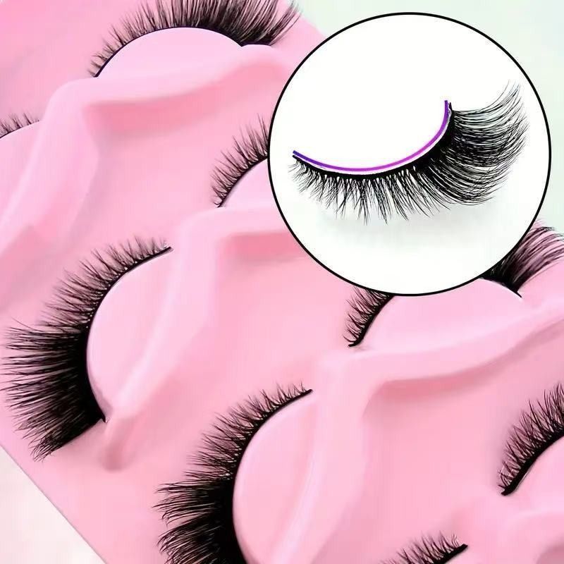 15-pair set of cat-eye false eyelashes with extended mink-style tips; thick and long - Image 2