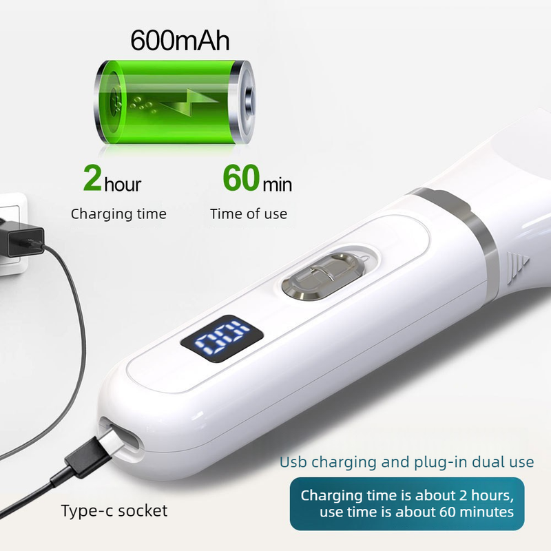 4-in-1 Pet Electric Clipper, Cat and Dog Hair Trimmer and Nail Grinder, Pet Grooming Supplies - White - Image 2