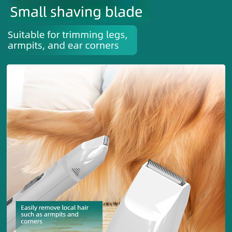 4-in-1 Pet Electric Clipper, Cat and Dog Hair Trimmer and Nail Grinder, Pet Grooming Supplies - White - Image 5