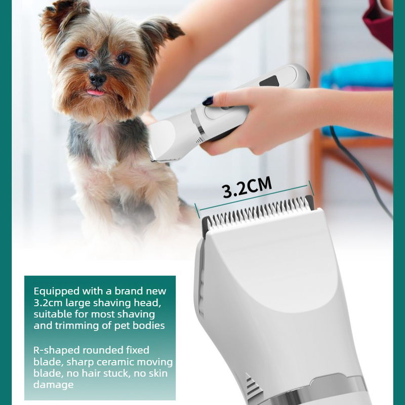 4-in-1 Pet Electric Clipper, Cat and Dog Hair Trimmer and Nail Grinder, Pet Grooming Supplies - Pink - Image 6