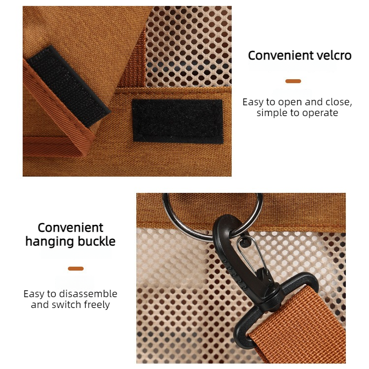 Multifunctional Pet Travel Bag: Large Capacity, Breathable, Portable, Handheld or Crossbody Pet Bag - Brown - Image 6