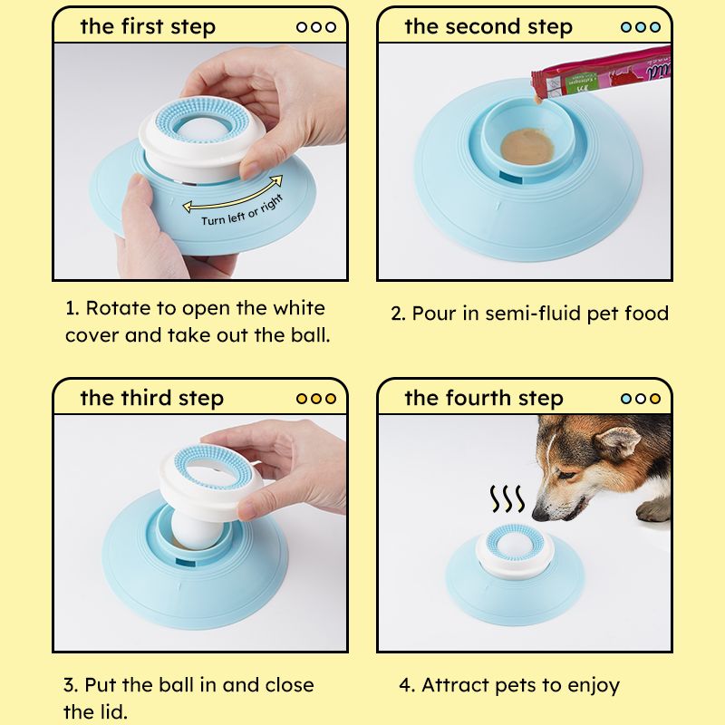 Pet Slow Feeder Bowl with Food Dispenser, Non-Slip, Universal Puzzle Feeder for Cats and Dogs - White - Image 2