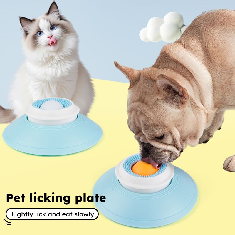 Pet Slow Feeder Bowl with Food Dispenser, Non-Slip, Universal Puzzle Feeder for Cats and Dogs - Yellow - Image 4