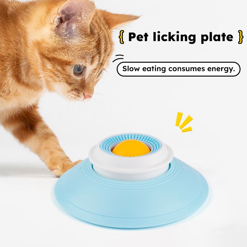 Pet Slow Feeder Bowl with Food Dispenser, Non-Slip, Universal Puzzle Feeder for Cats and Dogs - Yellow - Image 6