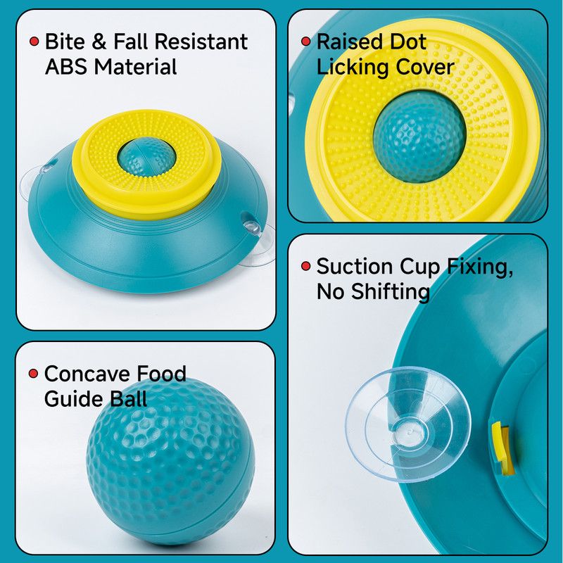 Slow Feeder Lick Bowl, Universal for Cats and Dogs, a Fun and Stimulating Feeding Tool - Red - Image 2