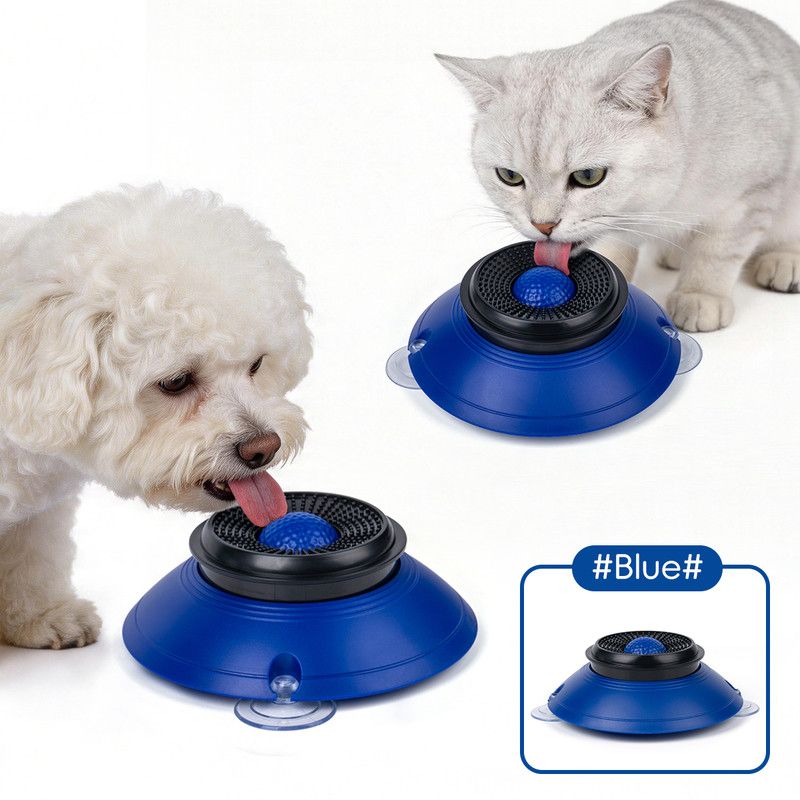Slow Feeder Lick Bowl, Universal for Cats and Dogs, a Fun and Stimulating Feeding Tool - Blue - Image 1