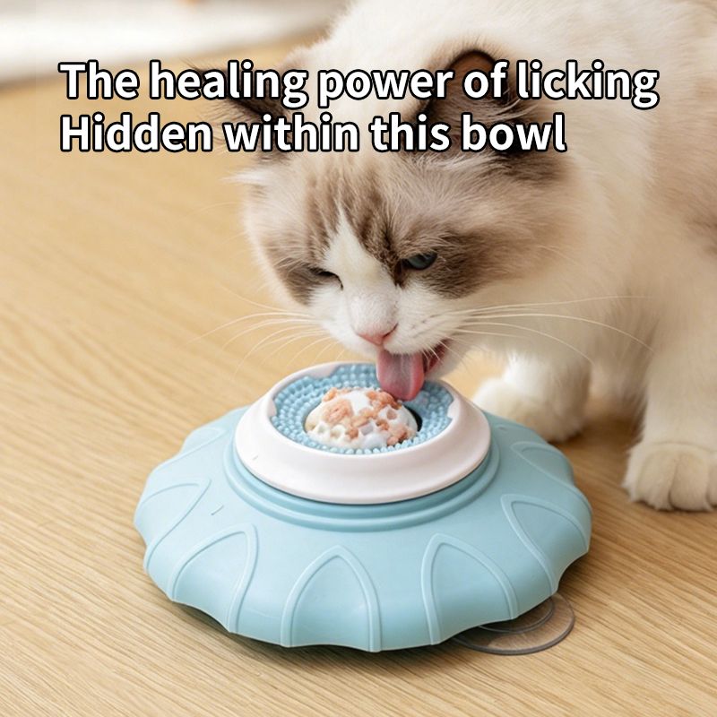 Slow Feeder Bowl for Pets, Non-Slip Puzzle Feeder for Cats and Dogs - Blue - Image 4