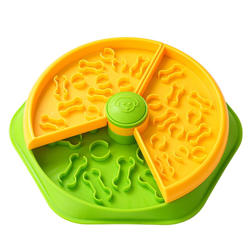 Large 360° Rotating Double-Layer Slow Feeder Bowl, 27 cm, Puzzle Feeder for Cats and Dogs - Image 1