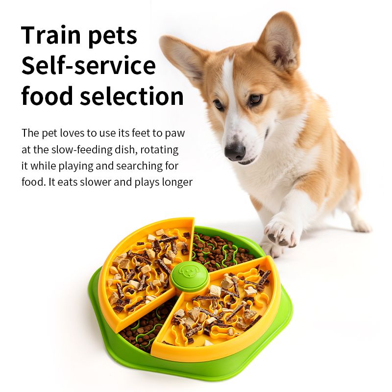 Large 360° Rotating Double-Layer Slow Feeder Bowl, 27 cm, Puzzle Feeder for Cats and Dogs - Image 8