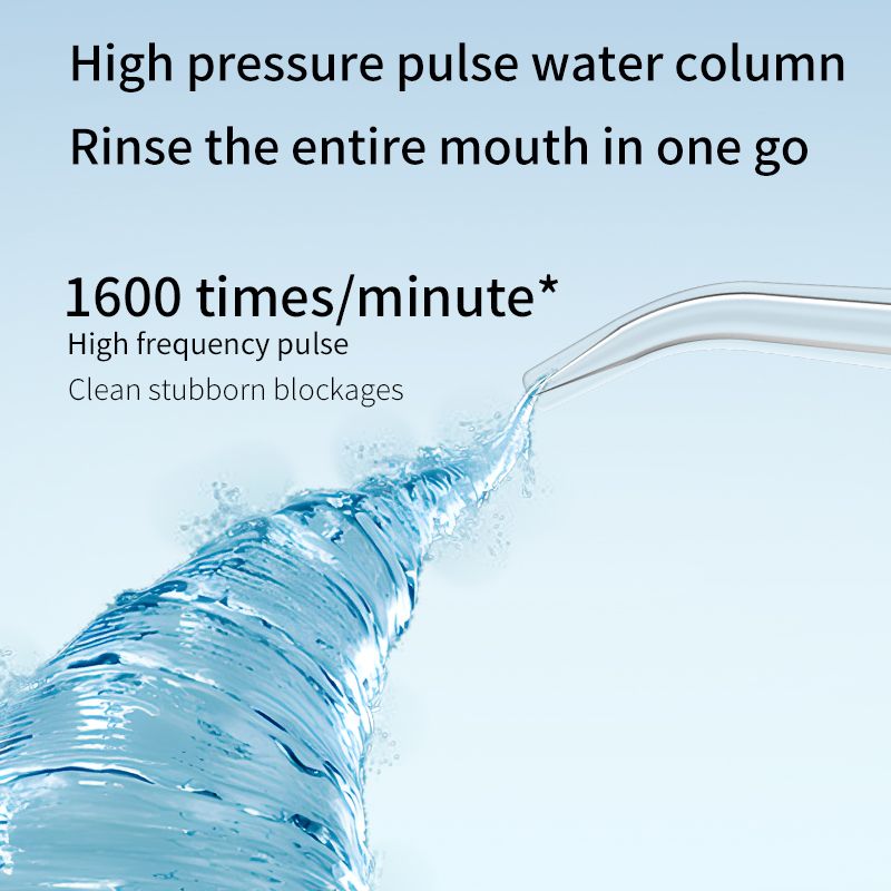 Portable Electric Water Flosser, 3-Speed High-Pressure, Orthodontic Home Oral Care Water Flosser - White - Image 7