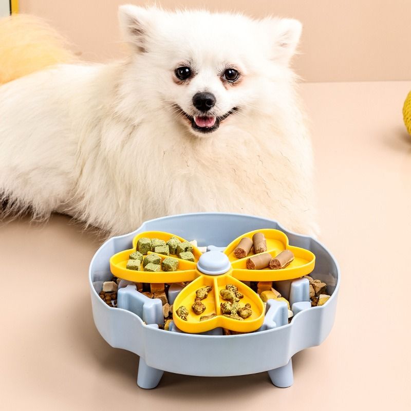 Detachable Rotating Slow-Feeding Pet Bowl, Non-Slip and Choke-Proof Feeding Bowl - Blue - Image 7