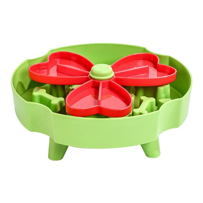 Detachable Rotating Slow-Feeding Pet Bowl, Non-Slip and Choke-Proof Feeding Bowl - Green - Image 1