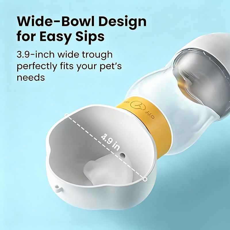 600ml Portable Pet Outdoor Water Cup, Leak-Proof Travel Water Dispenser - Purple - Image 3