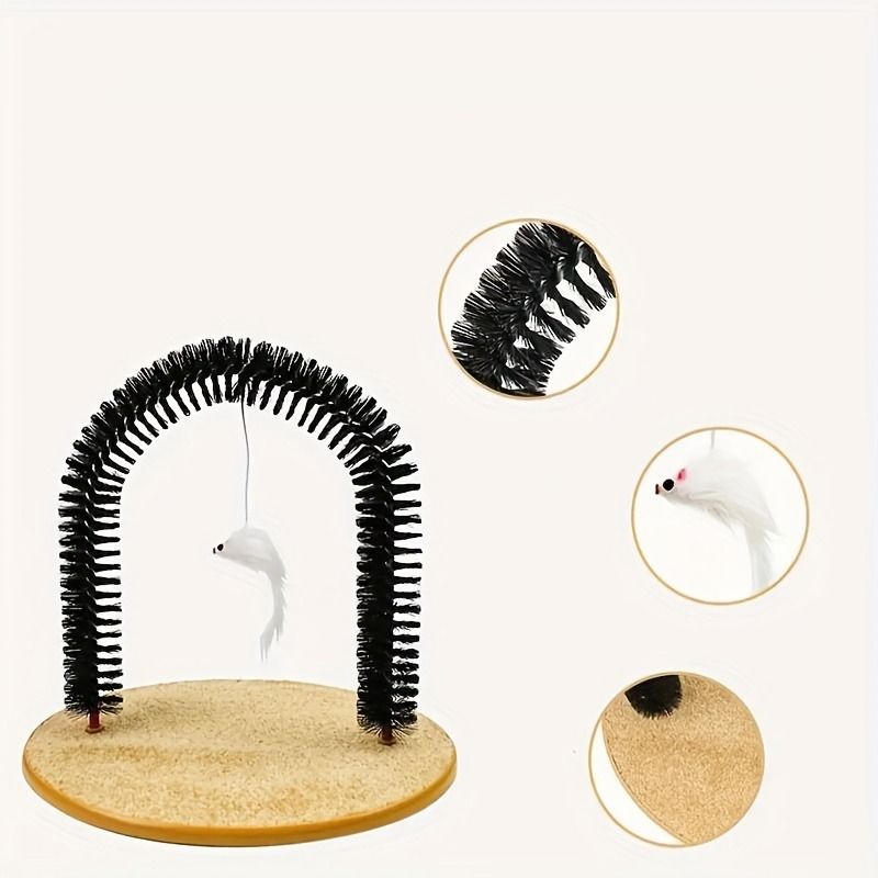 Multifunctional Cat Arch Scratcher, Durable Scratching Post, and Cat Grooming Toy - Image 3