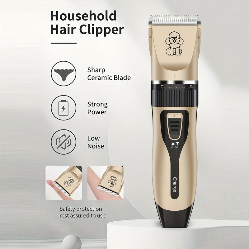 Quiet Pet Grooming Clipper Set for Home Use, Rechargeable Professional Grooming Clipper - Image 6