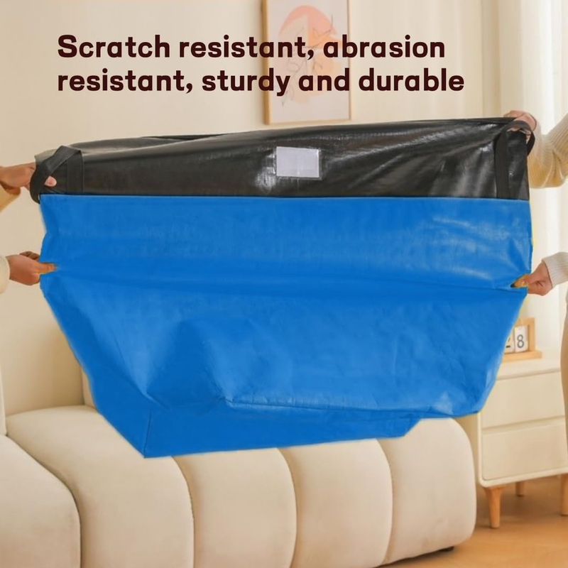 4-Pack 180L Extra-Large Storage Bags, Heavy-Duty, Wear-Resistant, Waterproof Moving Bags - Red - Image 5