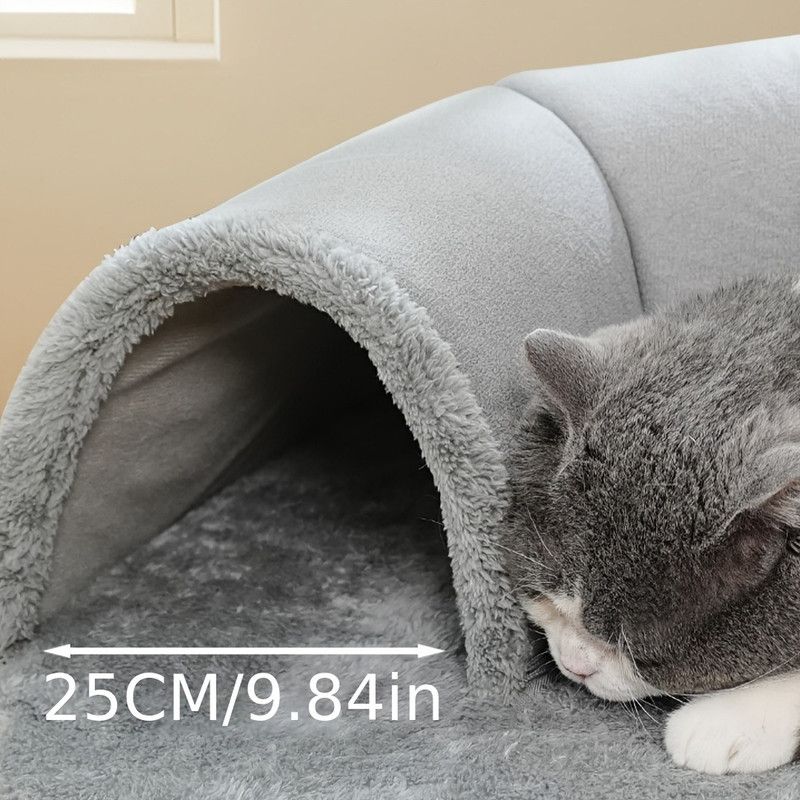 Warm Autumn/Winter Cat Tunnel Bed with Detachable Play-and-Sleep Cat Run – Size S - Image 3