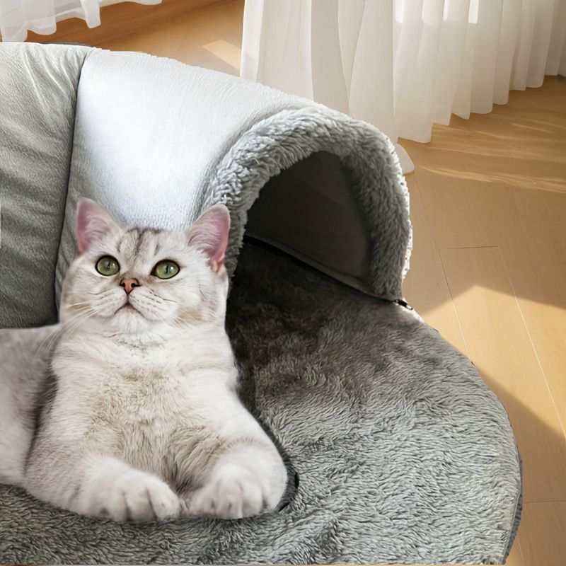 Warm Autumn/Winter Cat Tunnel Bed with Detachable Play-and-Sleep Cat Run – Size S - Image 5
